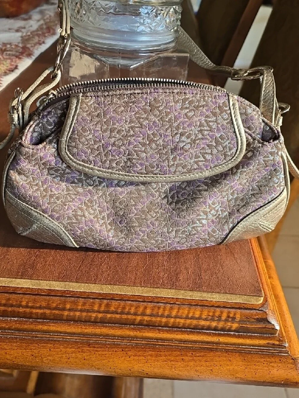 vintage DKNY monogram jacquard shoulder bag